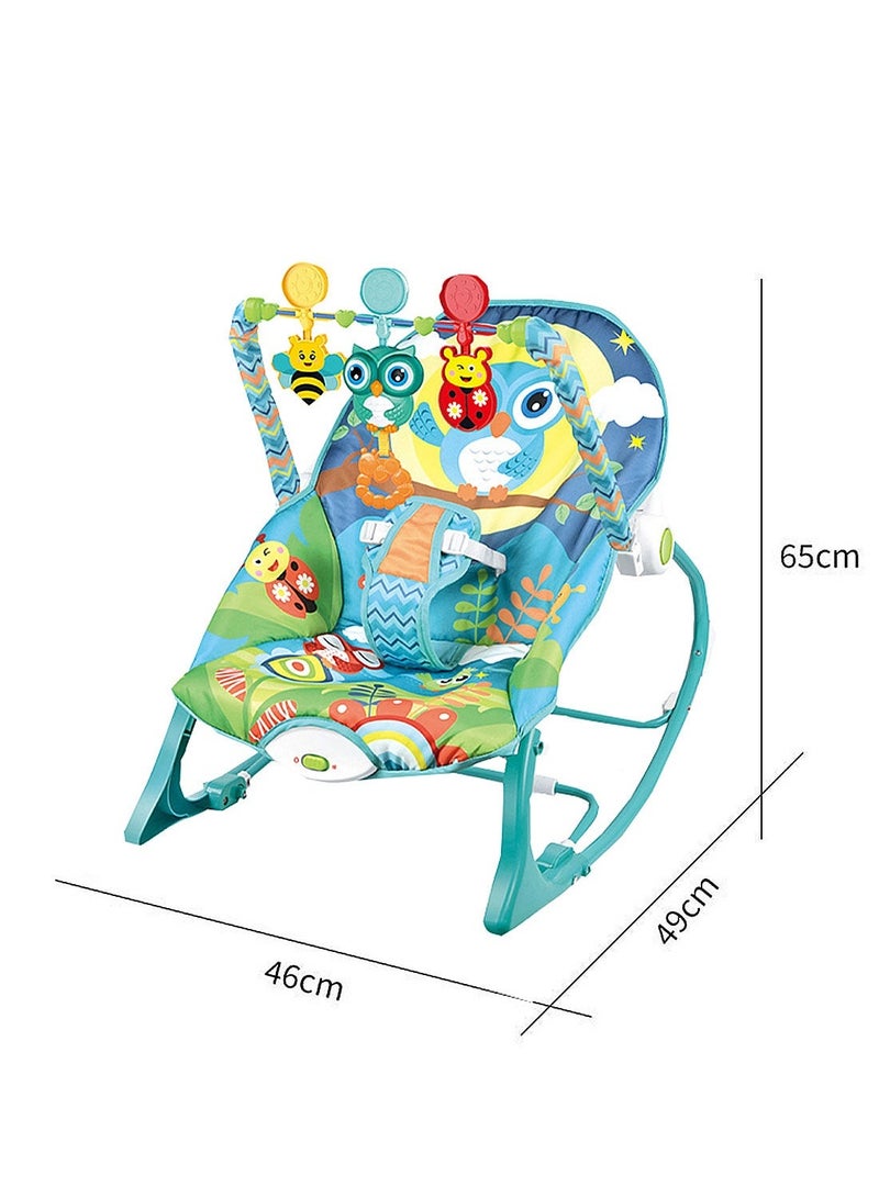 كرسي هزاز متعدد الألوان للأطفال مع موسيقى وألعاب معلقة - Image 4